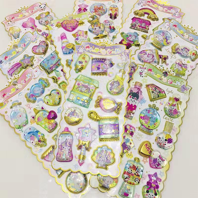 Rich Peach 3D Puffy Sticker Set 3-Piece Smartphone DIY Craft Decorative