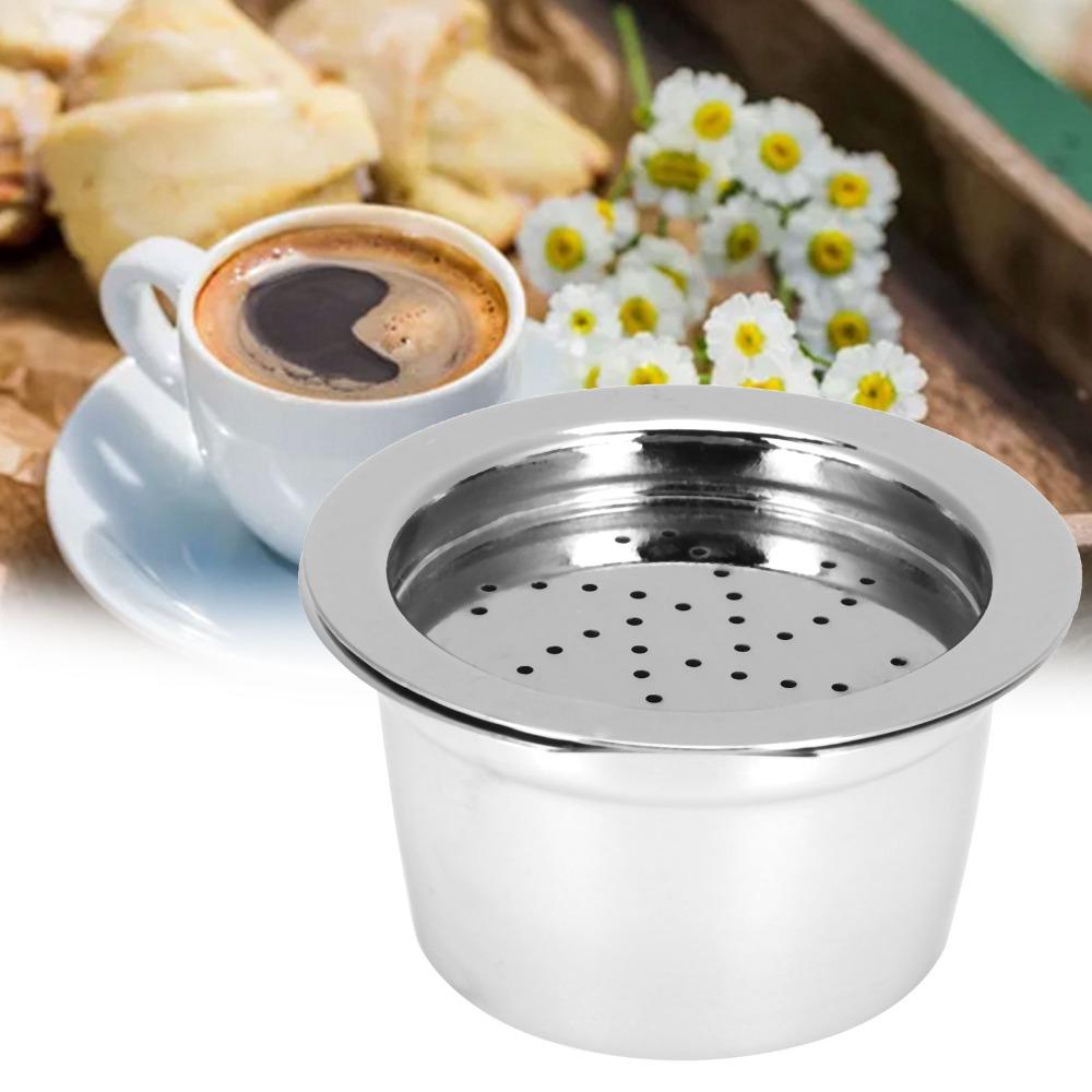 45x30x25mm Refillable Coffee Filter With Spoon Brush Coffee Capsule Cup Cafe Use