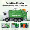 RC Sanitation Garbage Truck Toy with Lights 1/14 2.4G Radio Controlled Car Vehicle Recycling Cars Birthday Gifts for Children