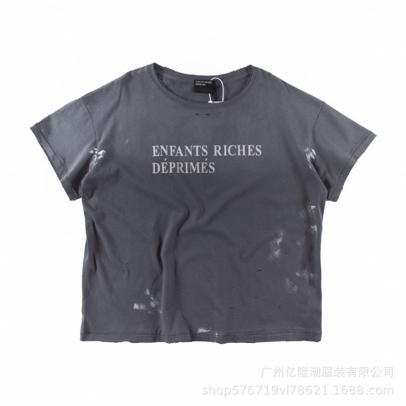 Letter printing retro portrait American tide brand loose men's and women's casual short-sleeved T-shirt tide