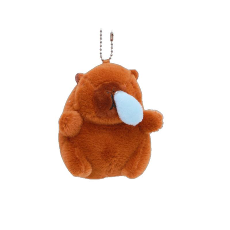 Capybara Plush Keychain Figure Water Otter Stuffed Animal Pp Cotton Child Gift