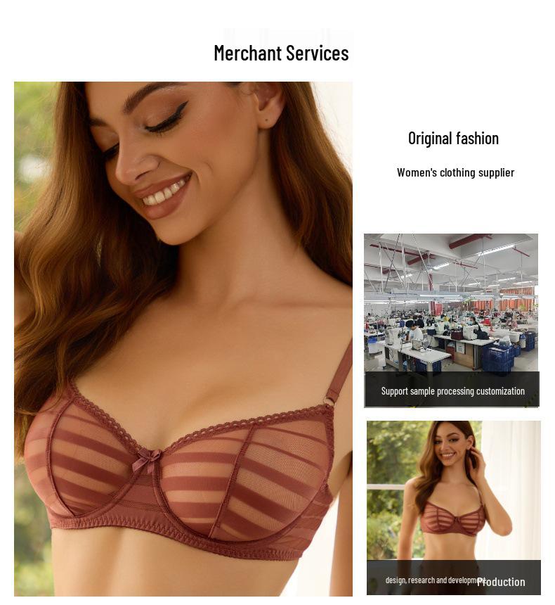 2025 Women's European & American Sexy Lace Lingerie Bra Set - French Style for a Sleek Look