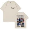 Rapper Los Parras Tour TShirts Harajuku Double Sided Print Summer Graphic Oversized Hip Hop Tshirts ONeck Cozy Men Tops Unisex