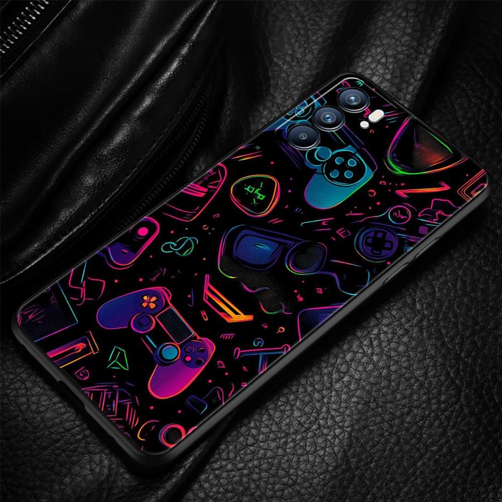 Game Controller Graphic Phone Case For Oppo A17 A31 A54 A57 A78 A79 A98 Find X5 X6 Reno 6 7 8 10 11 12 13 F Pro Soft TPU Cover