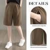 High-Waist Loose Fit Multi-Pocket Wide-Leg Shorts
