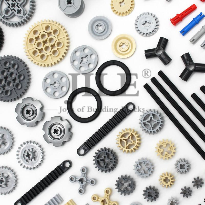 116pcs MOC Bulk Technical Parts Pin Liftarm Block Bricks Playset Axle Connector Gear 40 Tooth Brick Playset Fits For Technology Toys Playsetss