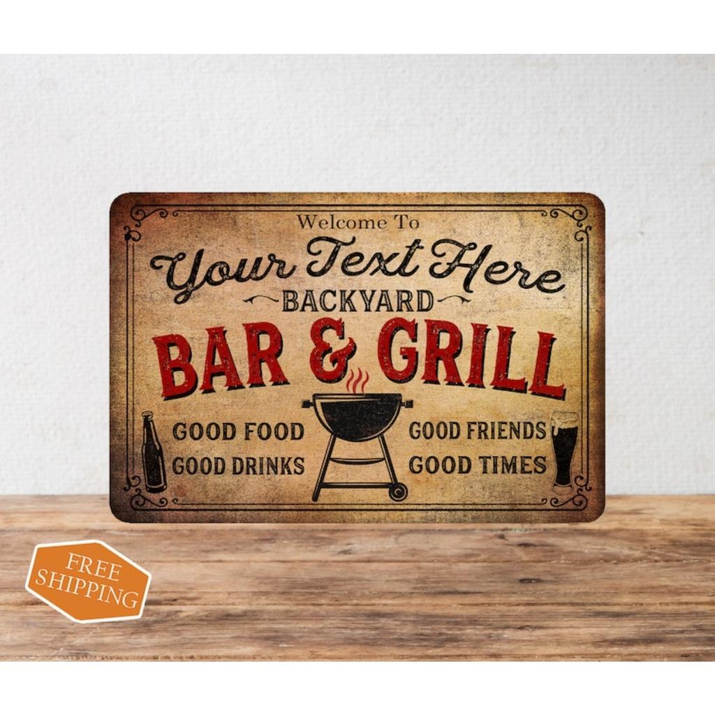 Personalized Custom Metal Sign Outdoor Wall Art Bar Pub Garage Man Cave Decor