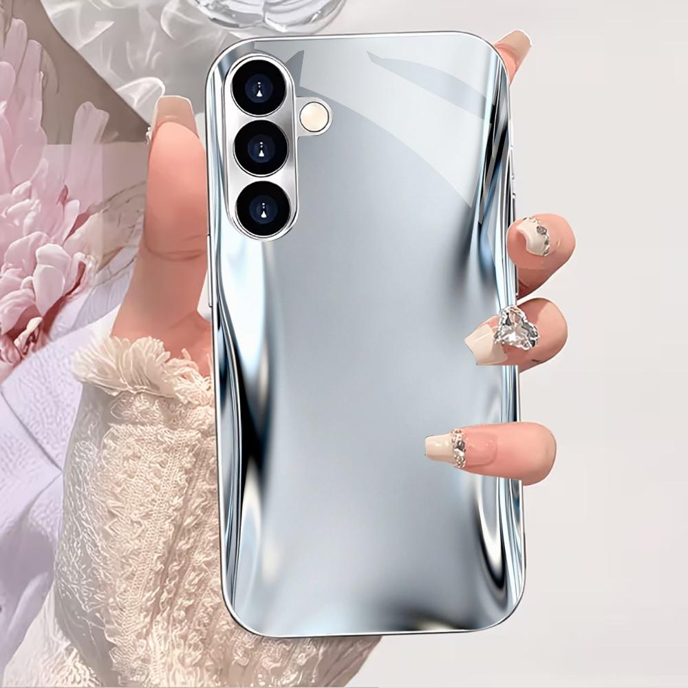 Atmosfera Fashion Semplicità Vetro Galvanizzato di Alta Gamma Custodia per Telefono per Samsung Galaxy S26 S25 S24 S23 S22 S21 FE,Ultra,Plus