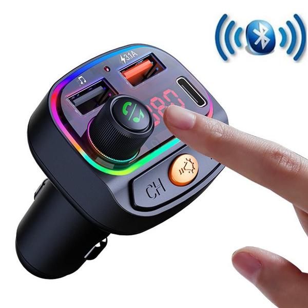 

Беспроводной Bluetooth 5,0 FM-передатчик громкой связи, беспроводной автомобильный MP3-плеер, двойная зарядка через USB, автомобильный TF U диск, автомобильные аксессуары