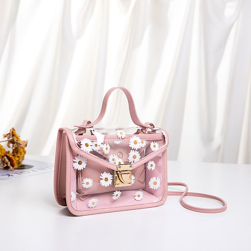 Daisy Print Transparent Nested Shoulder Phone Bag