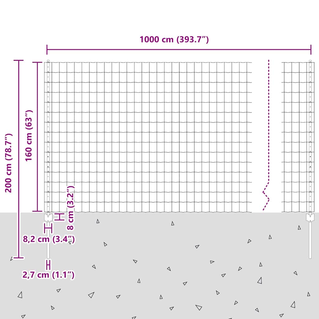 Welded Wire Fence 10 X 1.6 M (W X H)