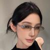 New square rimless mercury sunglasses female pure desire Internet celebrity personality hip-hop versatile photosensitive mirror