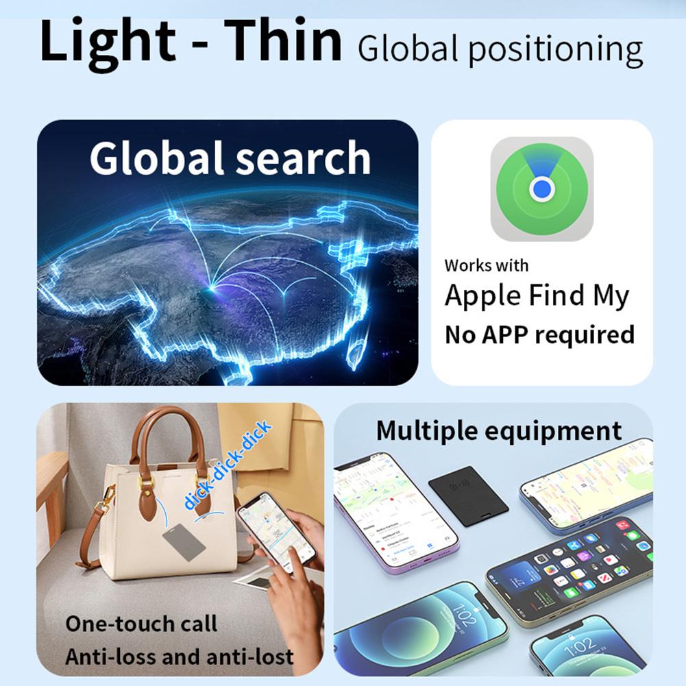 Localizator Bluetooth Smart Anti-Pierdere Tip Card Portofel Cheie Animal de Companie Localizator Global Funcționează cu Apple Findmy