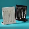 L-shaped Necklace Display Rack, Black Plush Necklace Display Stand for Bangle Chain Necklace Display & Storage