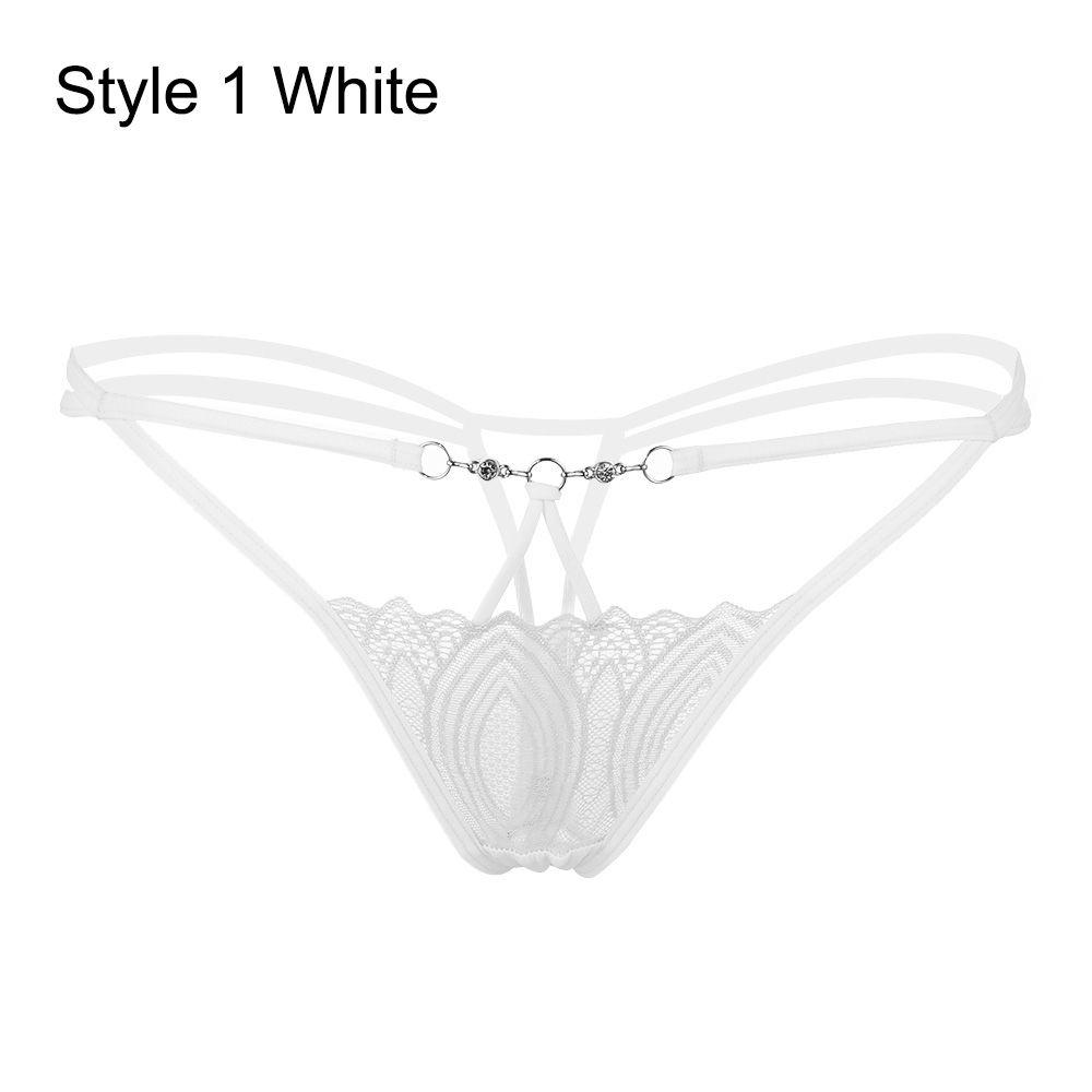 Fashion T-back Low Waist Briefs Women Erotic Lingerie Lace Flowers G-string Sexy Panties