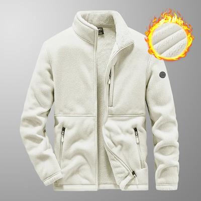 Herren Winter Gepolsterte und Verdickte Übergröße Rocker Jacke Einfarbige Warme Outdoor Sportbekleidung