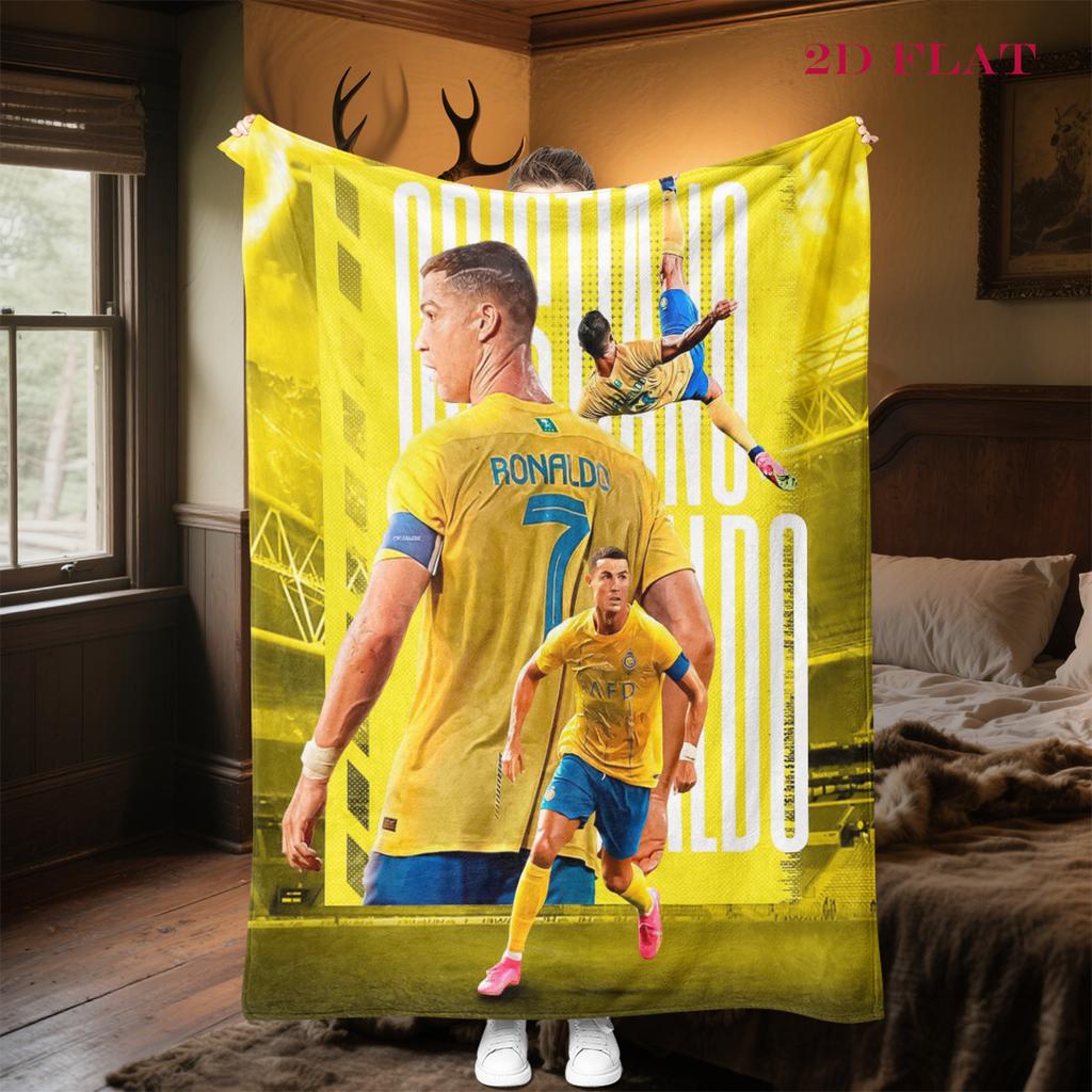 Cristiano Ronaldo: Legend Blue blanket blanket sofa blanket Office rest blanket sheet Machine washable