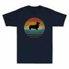 Corgi Dog Retro Vintage Sunset 60s 70s Style Funny Dog Lovers Gift Men's T-Shirt