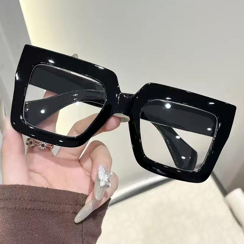 

1Pc Women S Retro Fashion Geometric Glasses With Transparent Lenses Suitable For Casual Daily Life Reading Decoration And Gif
