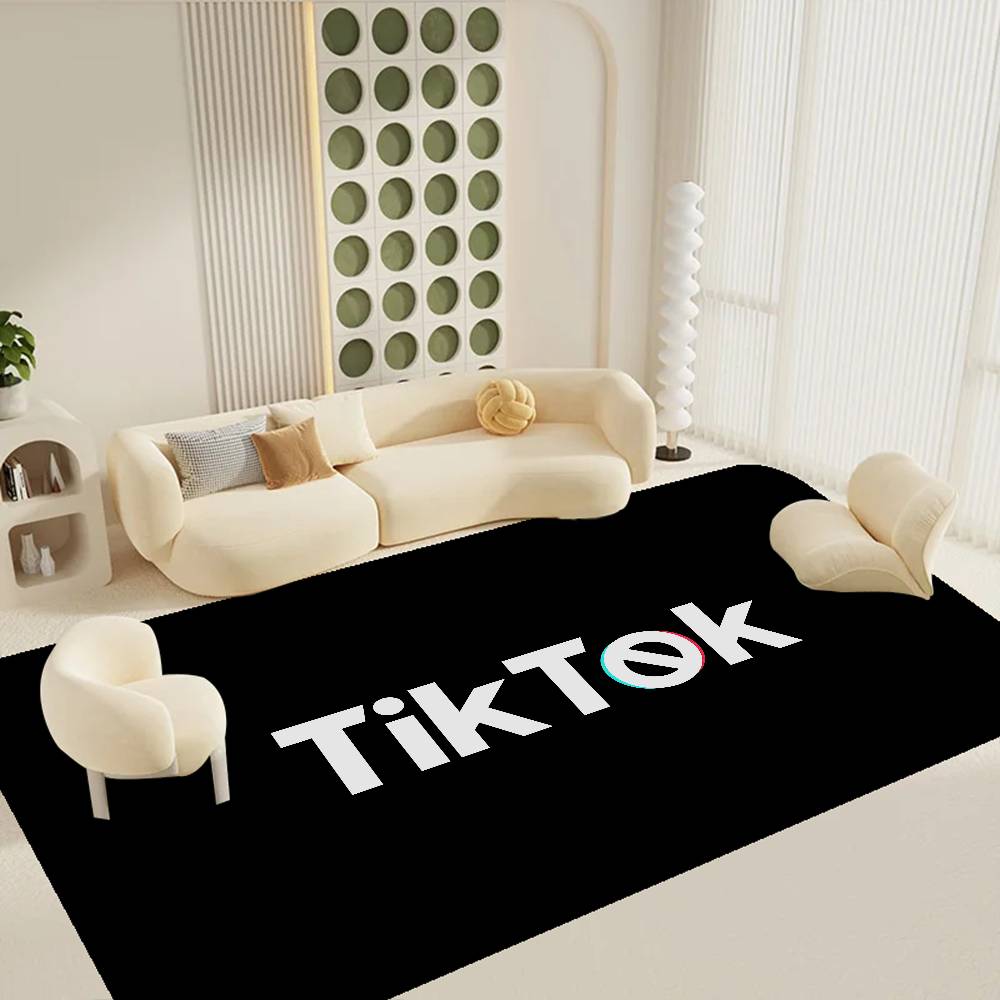 T-TikToks Logo Entrance Door Mat Nordic Style Bedroom Living Room Doormat Home Balcony Anti-Slip Modern Home Decor