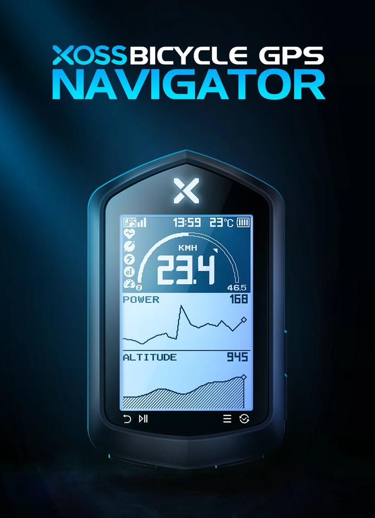 XOSS NAV GPS Fahrradcomputer Radfahren Fahrrad MTB Straße Kabelloser Tacho ANT+ Karte Route Navigation Tachometer Kilometerzähler