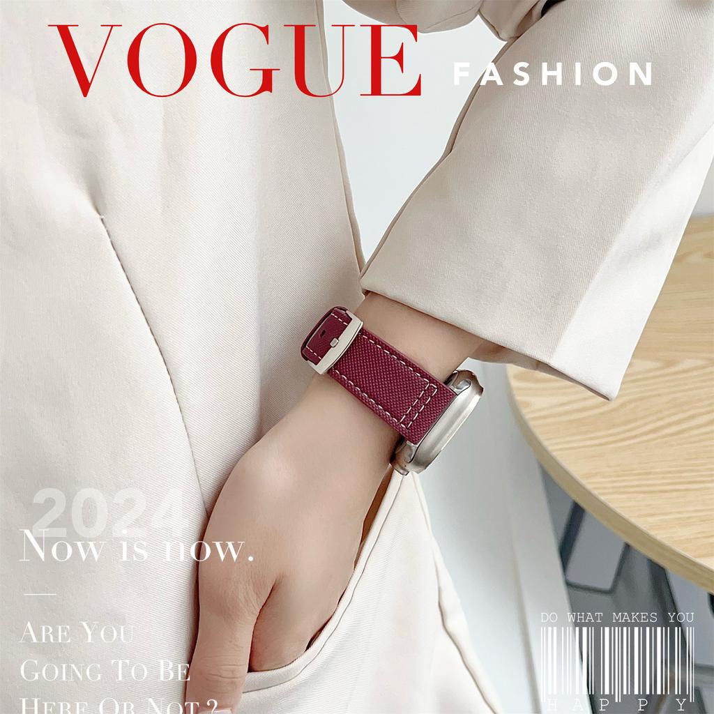 Watch Band for Apple Watch Series 11 10 42mm/9 8 7 41mm/SE3 SE2 SE 6 5 4 40mm/3 2 1 38mm Adjustable Leather Wrist Strap