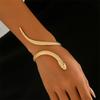 Vintage Metal Jewelry Set Snake Design Arm Cuffs Necklace Rings Gift for Woman Friend
