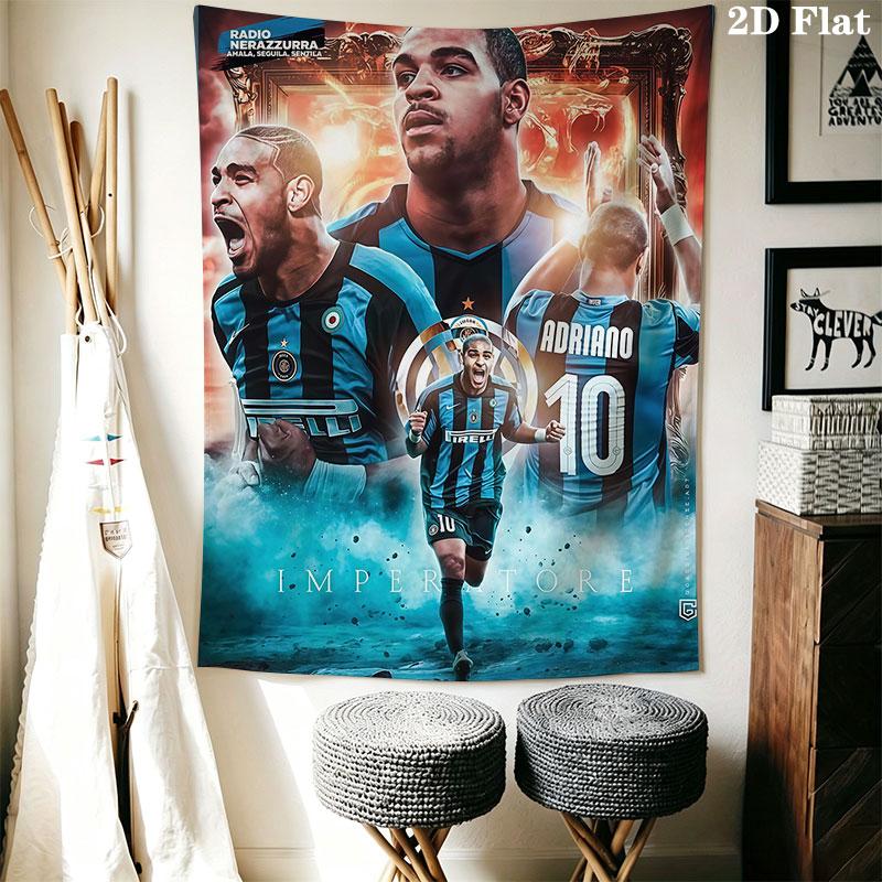 Inter Milan Wall Hanging Printed Fabric Blanket Decorative Tapestries for Bedroom Living Room Home Decor