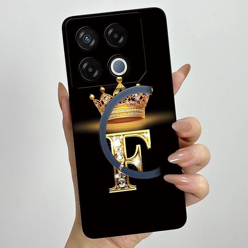 For Infinix GT 20 Pro Case Luxury Crown Letter Soft Silicone Back Cover For Infinix GT20 Pro GT20Pro Coque Infinix X6871 Fundas