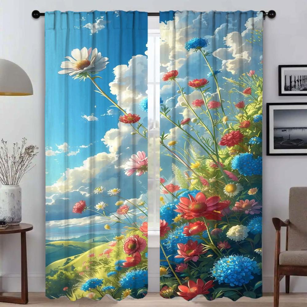 

Летняя затемняющая штора для комнаты 2 панели тюль для спальни кухни шторы домашние интерьерные шторы перегородка шторы для гостиной детской W50xH70cmx2pcs-CL