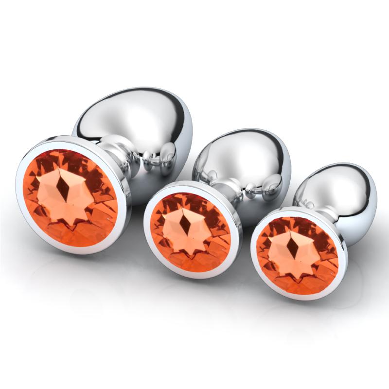 1 Stück 3 Größen Analplug Rund Edelstahl Kristall Buttplug Abnehmbarer Analplug Stimulator Analsex Spielzeug Prostata Massagegerät Dildo
