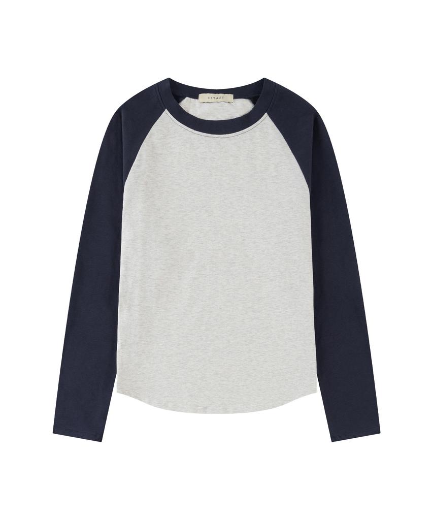 Siyajyu Sitp5244 Slim Raglan Color Block T-Shirt_Navy