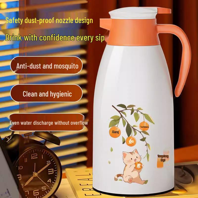 Large Capacity Insulated Glass Thermos for Students & Home Use
