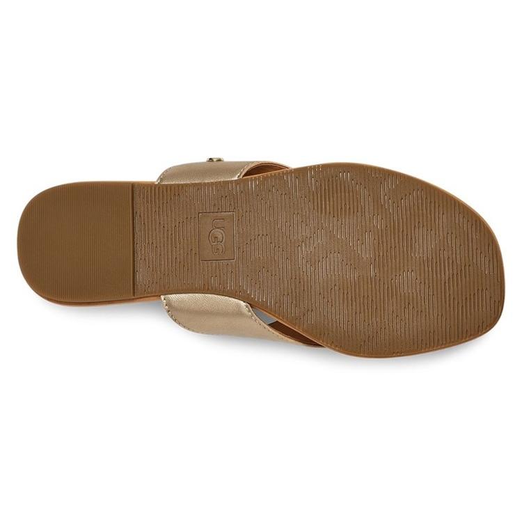 UGG Leather Stylish Sandal Women's Metallic 1142178-GLDM