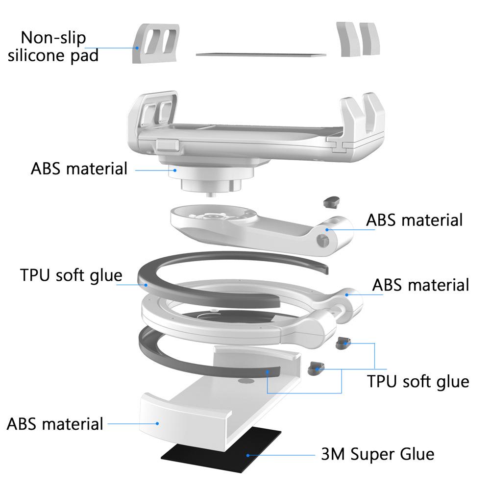 Wall-Mounted 2-in-1 Tablet & Phone Stand PB-47 for Office & Home