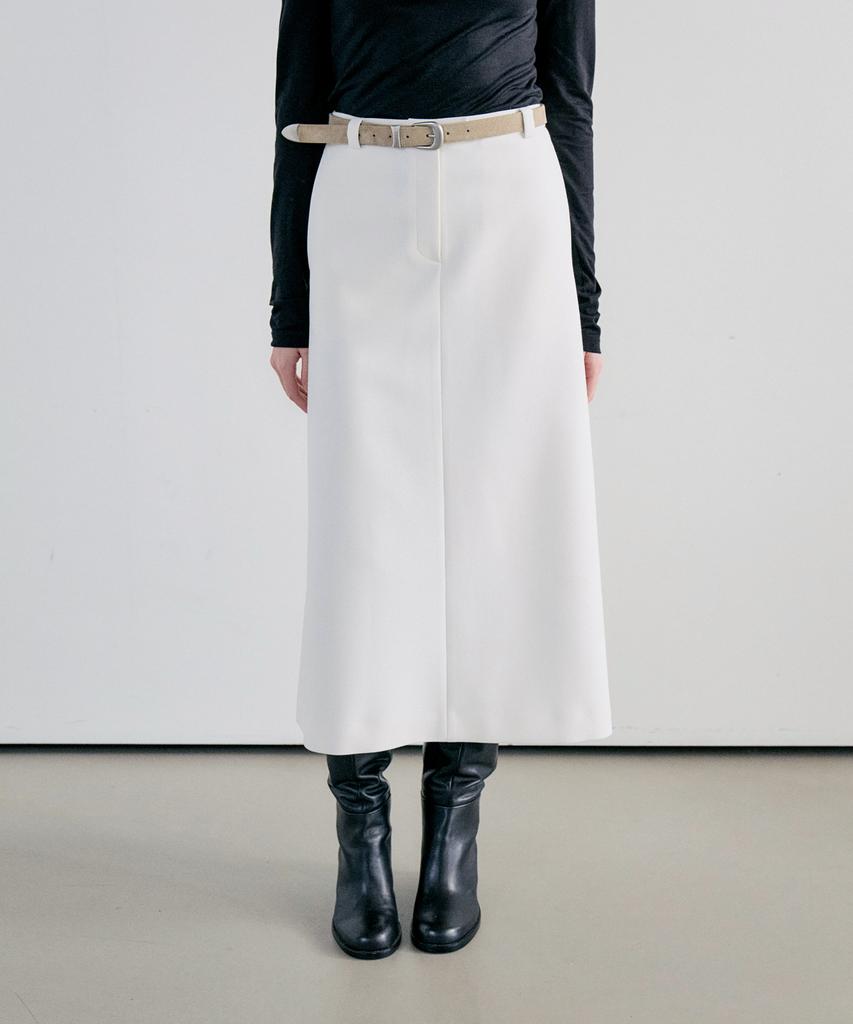 Notia A Line Fit Long Skirt - White