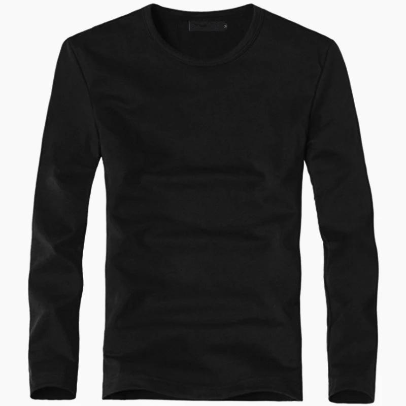 Elastic Mens T-Shirt V-Neck Long Sleeve Men T Shirt for Male T-Shirts Man Clothing TShirt Solid Color Tops Tees