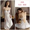 Women's Satin Lace Cutout Deep V Padded Sleep Dress with Robe Lounge Set