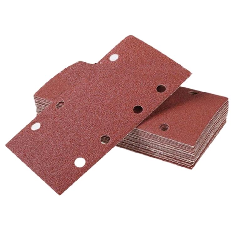 Multipurpose 185x93mm Flocking Sandpaper Sheets 8 Hole Design Anti Static Abrasives For DIYer Projects Smooth Finishing