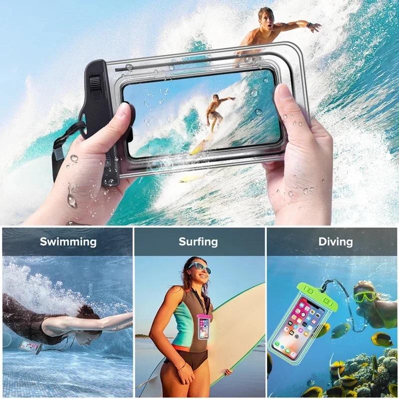 Waterproof Phone Case Swimming Water Proof Bag Universal Underwater Phone Protector Pouch PV Cover