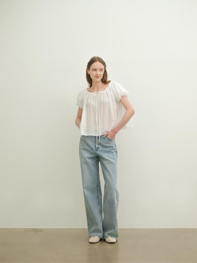 NONESUCH Volume Blouse / White