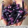 50/12 PCS JINHAO 12 Colors 2.6mm/3.4mm Fountain Pen Ink Cartridges For Hongdian Majohn Stationery School Office Supplies