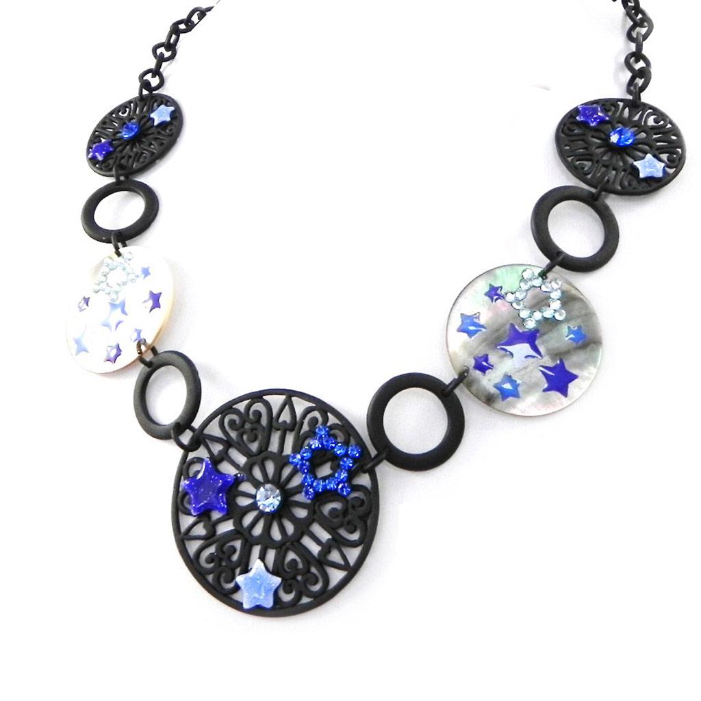 NOA [H9037] - Blue 'Carmen' Designer Necklace