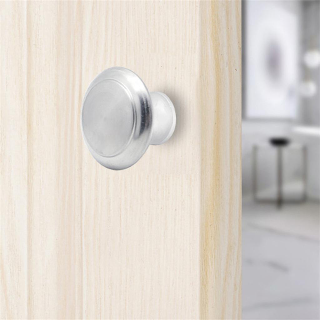 40 Stück Edelstahlknöpfe Einzelbohrung Silber Rund mit Befestigungsschrauben Zuggriff für Möbel Tür Schrank
