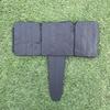 Garden Edging Border Gardening Lawn Fence Plastic Cobblestone Effect Lawn Trimming 4 Pcs of Foldable Stitching Grey Orange