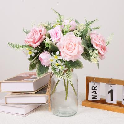 Simulation Flower Peony Hydrangea Bouquet Wedding Decoration Fake Flower Bouquet Props Arrangement Shooting Simulation Rose