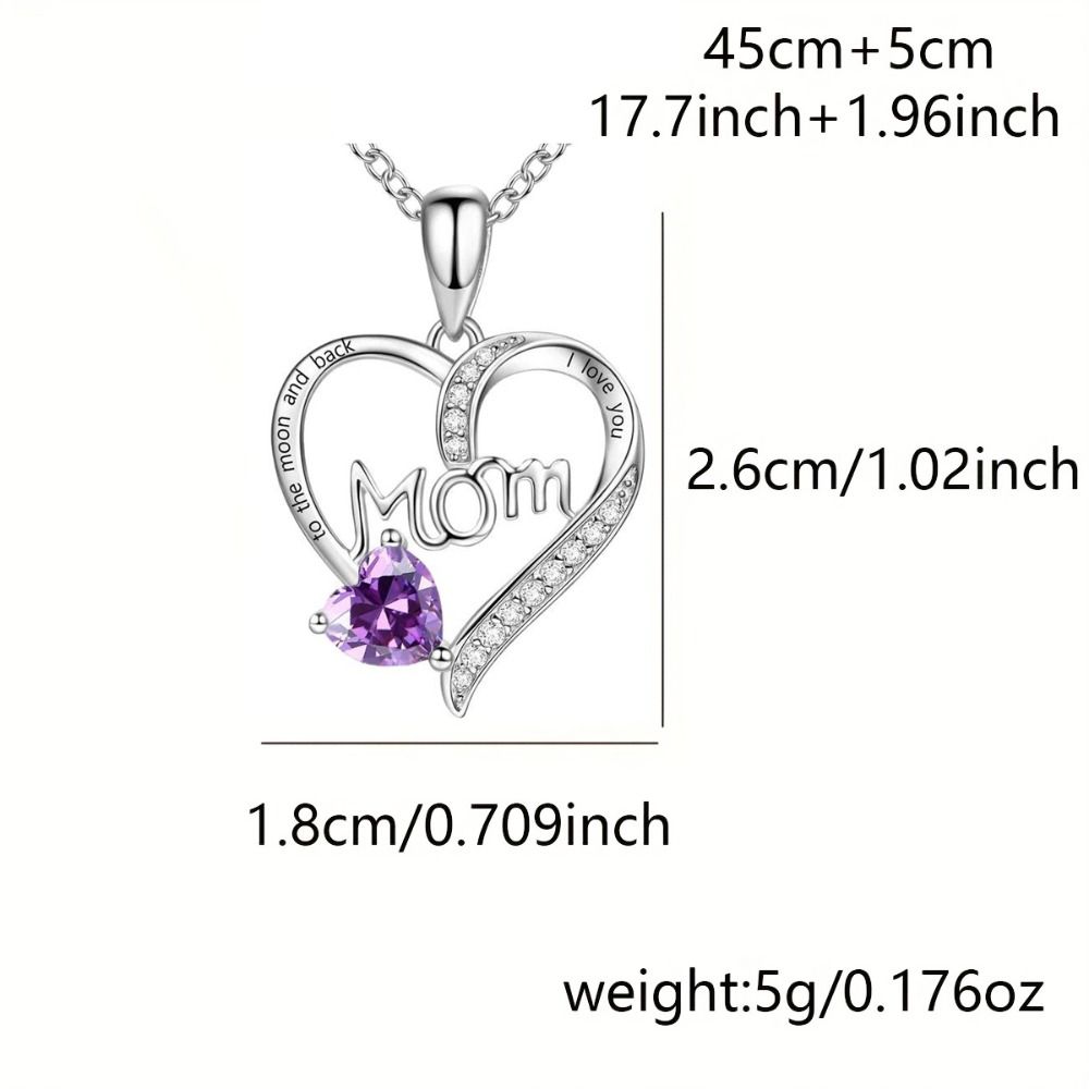 Romantic Heart Pendant Necklace with Artificial Rose Jewelry Gift Box Mother's Day Gift