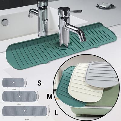 Almohadilla de Silicona para Grifo de Cocina Almohadilla Protectora para Fregadero de Cocina Alfombrilla de Secado Reutilizable Alfombrilla de Secado para Esponja de Platos Bandeja Recogegotas