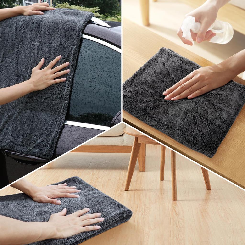 Amison Car Wash Microfiber Super Microfiber Wash Bonus Car Wash Suitable for Household Cleaning Towel, Cloth, Absorbent, One-Pass Wipe, Breathable,