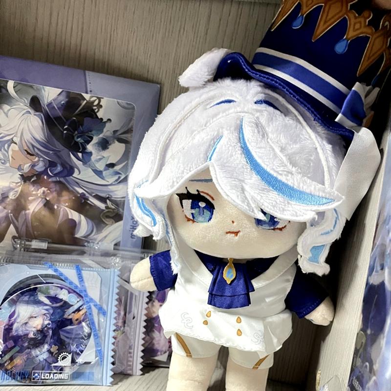 20cm Focalors Cotton Doll Toys Genshin Impact Dress-up Puppet Furina De Fontaine 12cm Plush Pendant Gift for Children Adult Gift